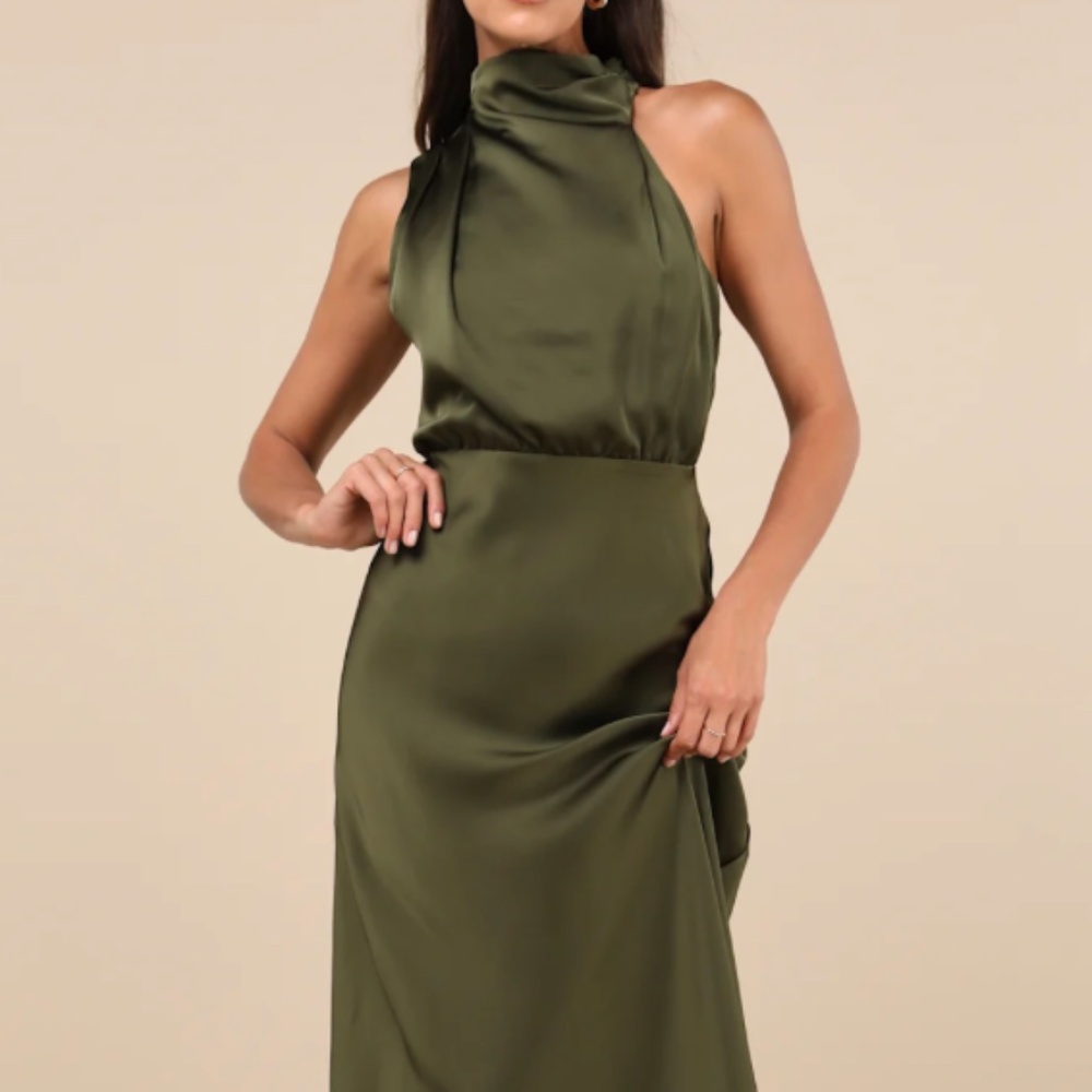 Lulu's green midi dress